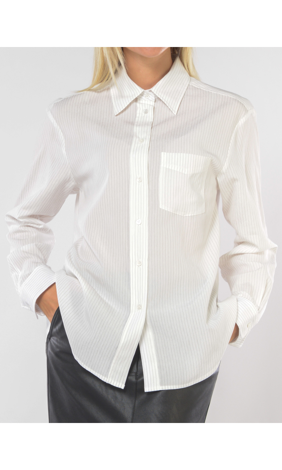 camicia da donna Pinko a righe con taschino