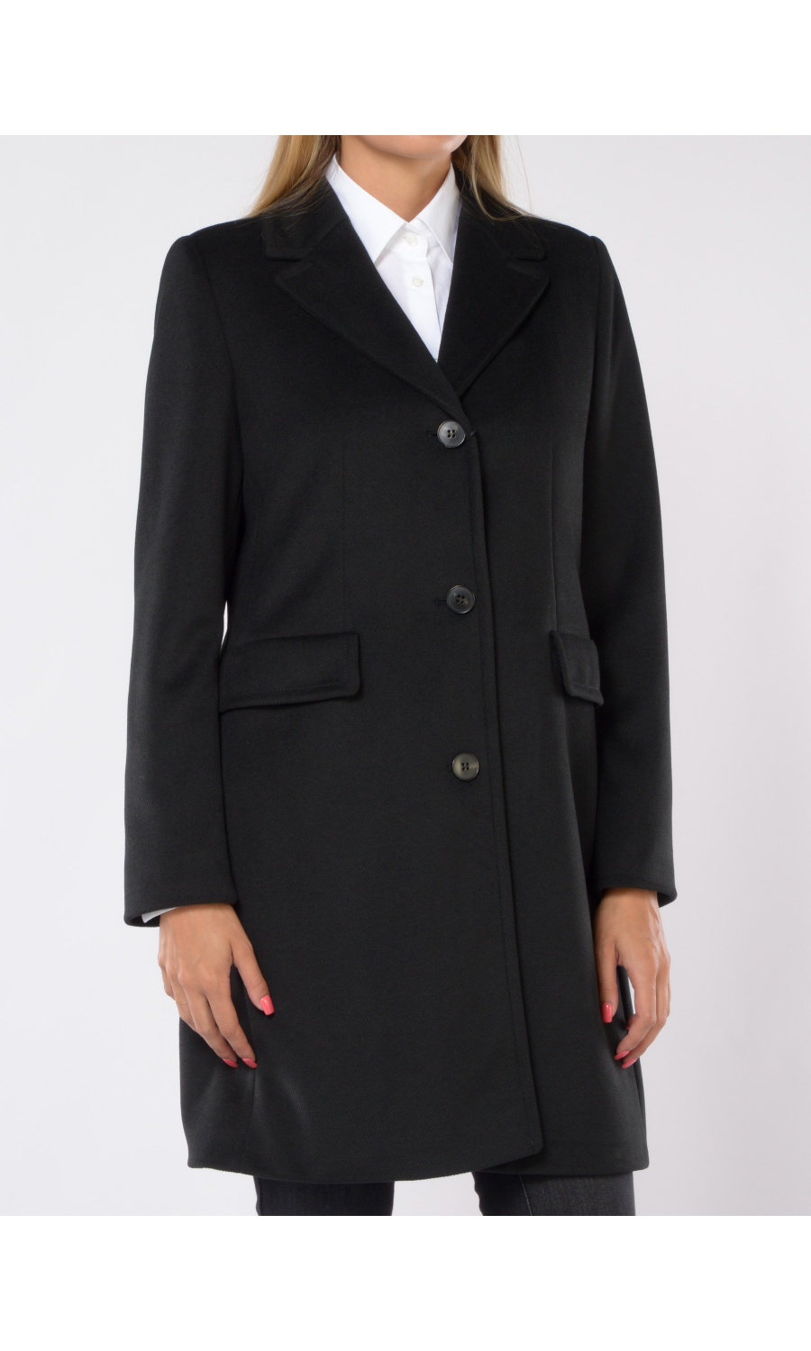 cappotto da donna Emme By Marella microrigato a monopetto