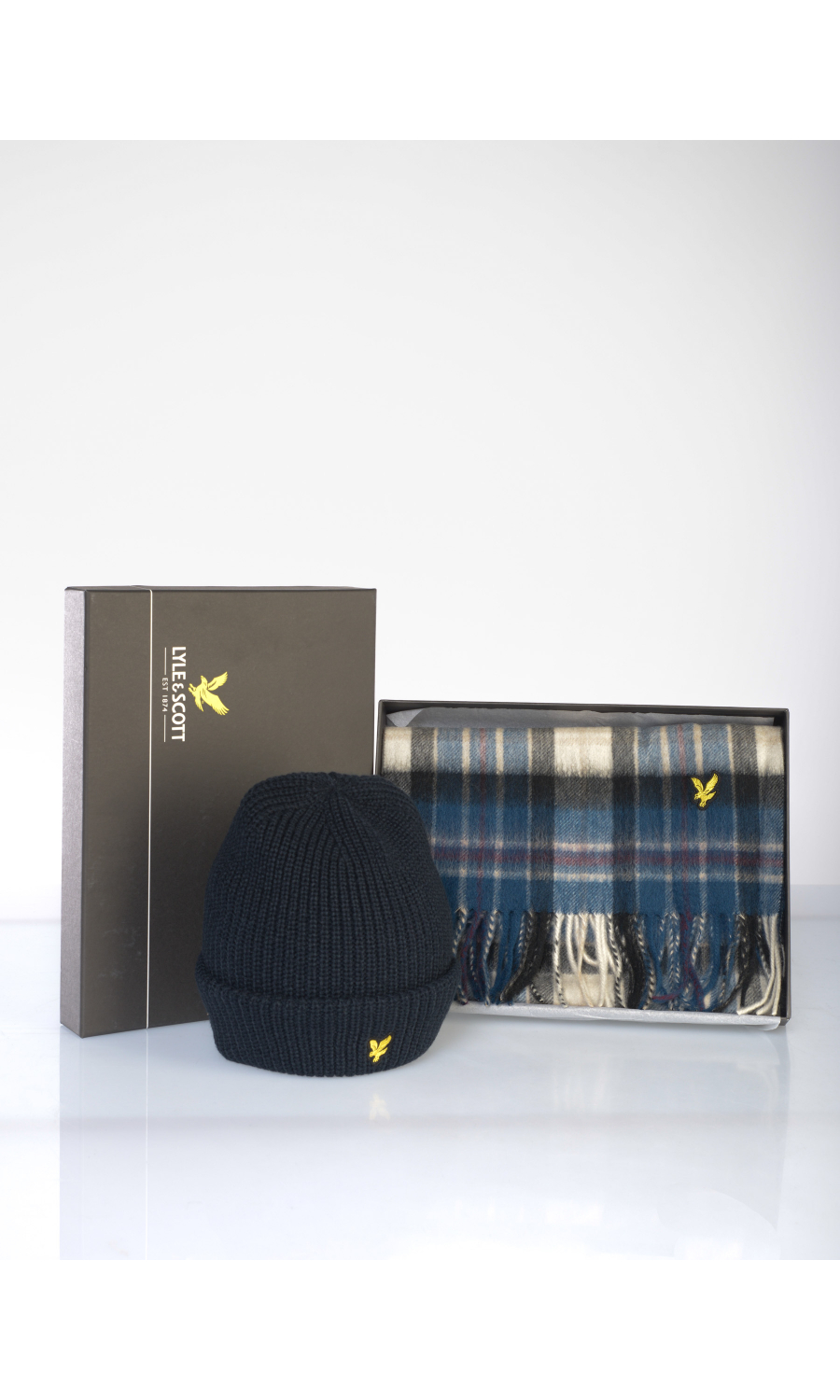 cofanetto da uomo Lyle&Scott con berretto e sciarpa