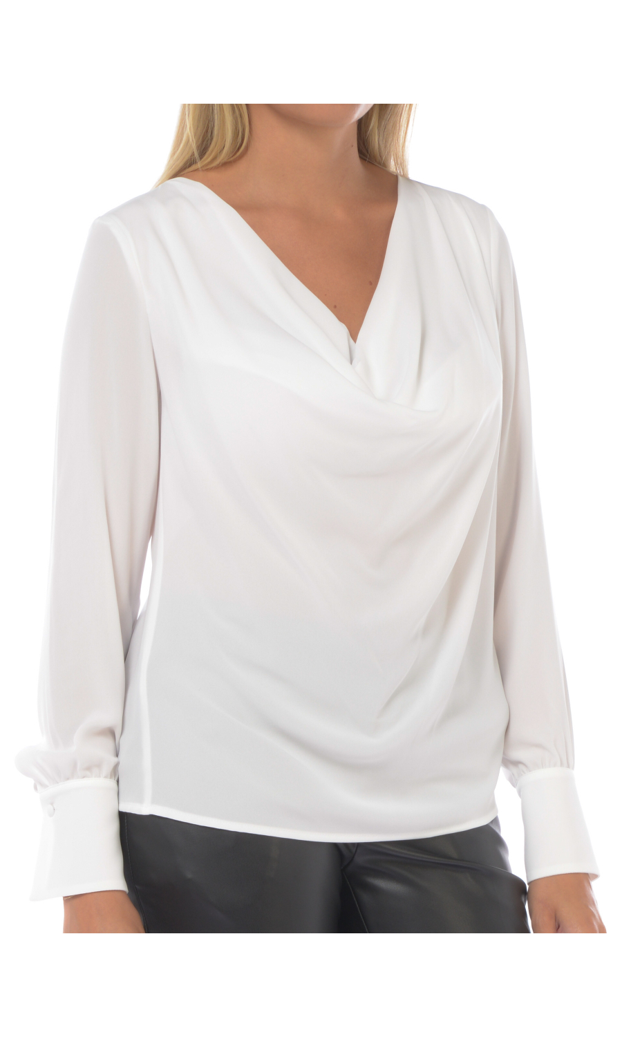 blusa da donna Liu Jo manica lunga con drappeggi