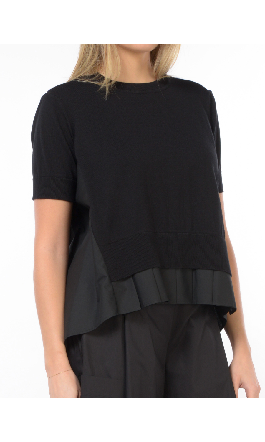 blusa da donna Meimeij bitessuto a pieghe