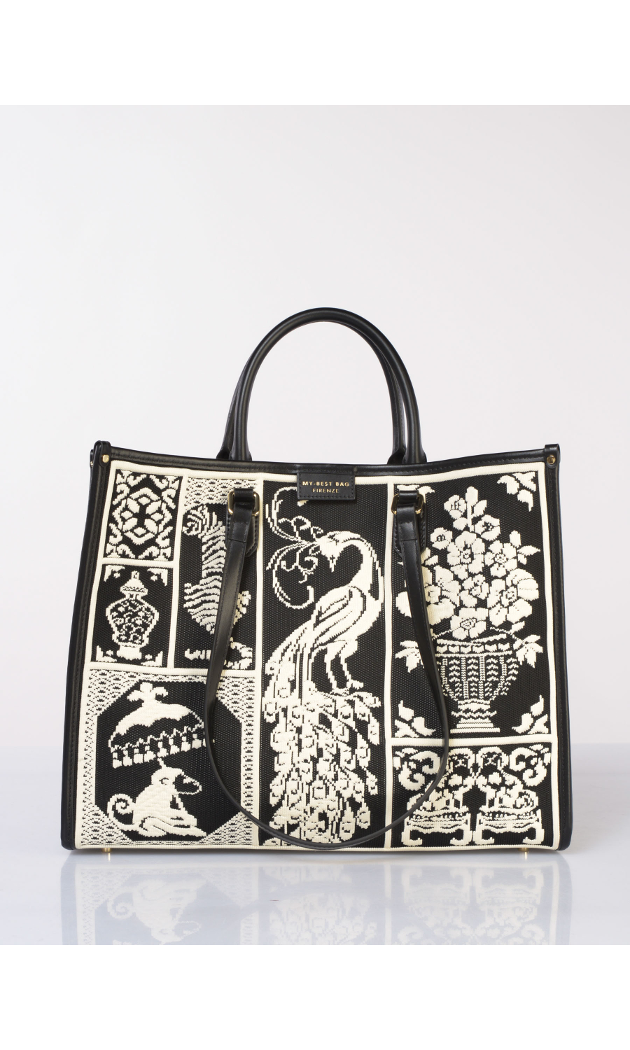 borsa a mano da donna My Best Bag Tote a fantasia jacquard