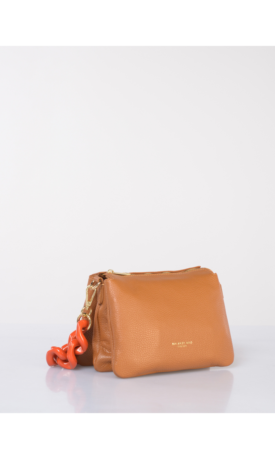 borsa a tracolla da donna My Best Bag Small in vera pelle con catena