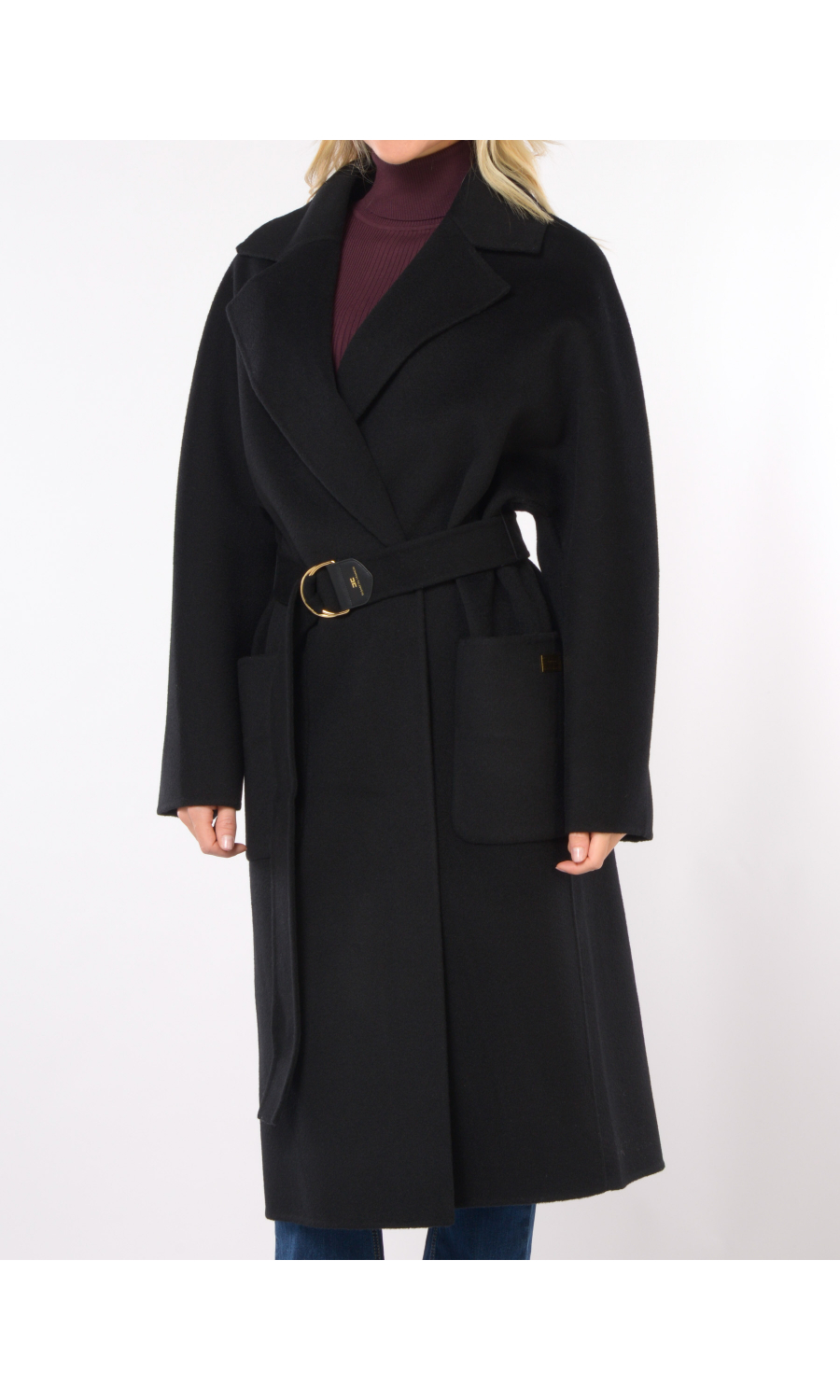 cappotto da donna Elisabetta Franchi in lana con cintura