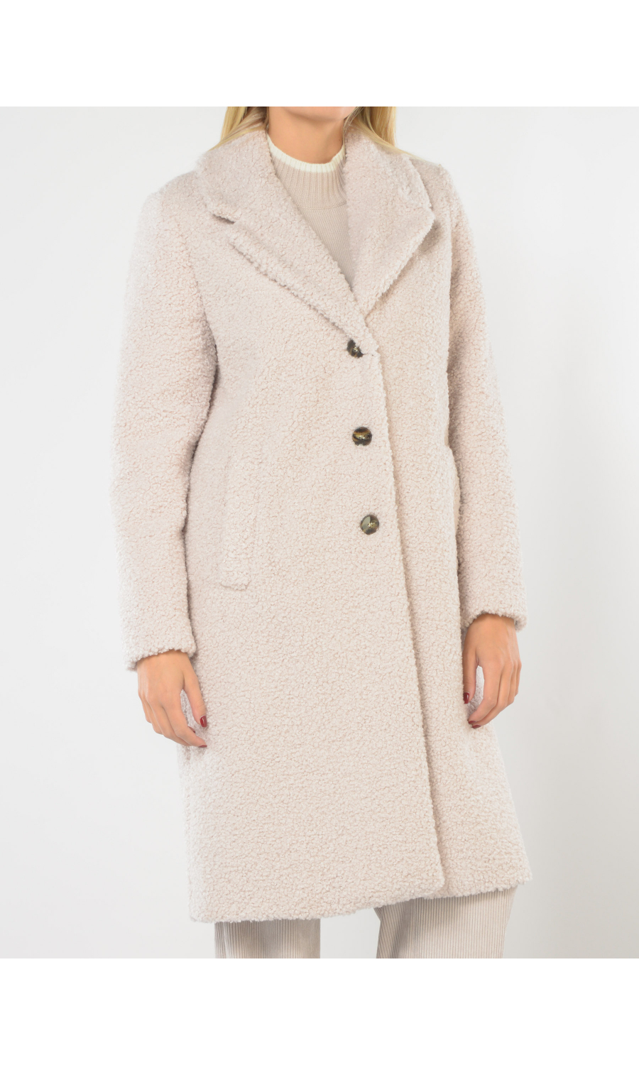 cappotto da donna Emme By Marella teddy a monopetto