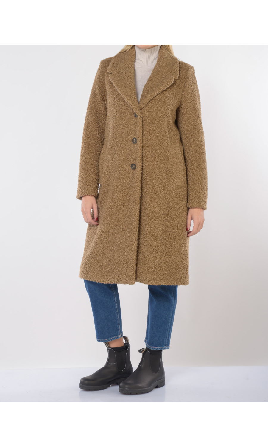 cappotto da donna Emme By Marella teddy a monopetto