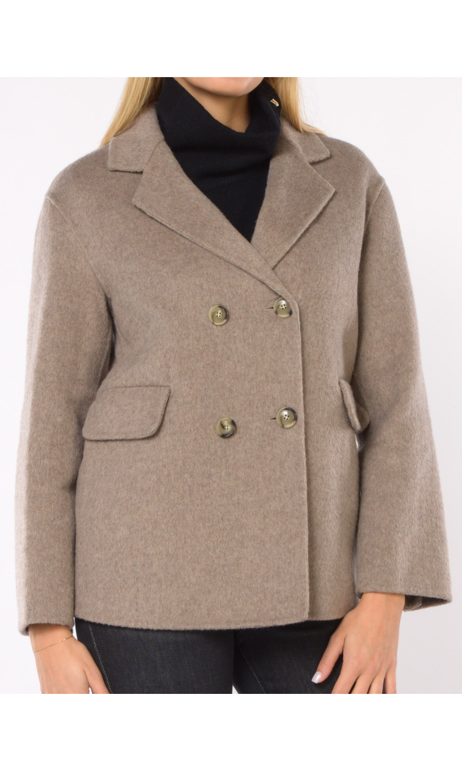 cappotto da donna Seventy in misto lana a doppiopetto