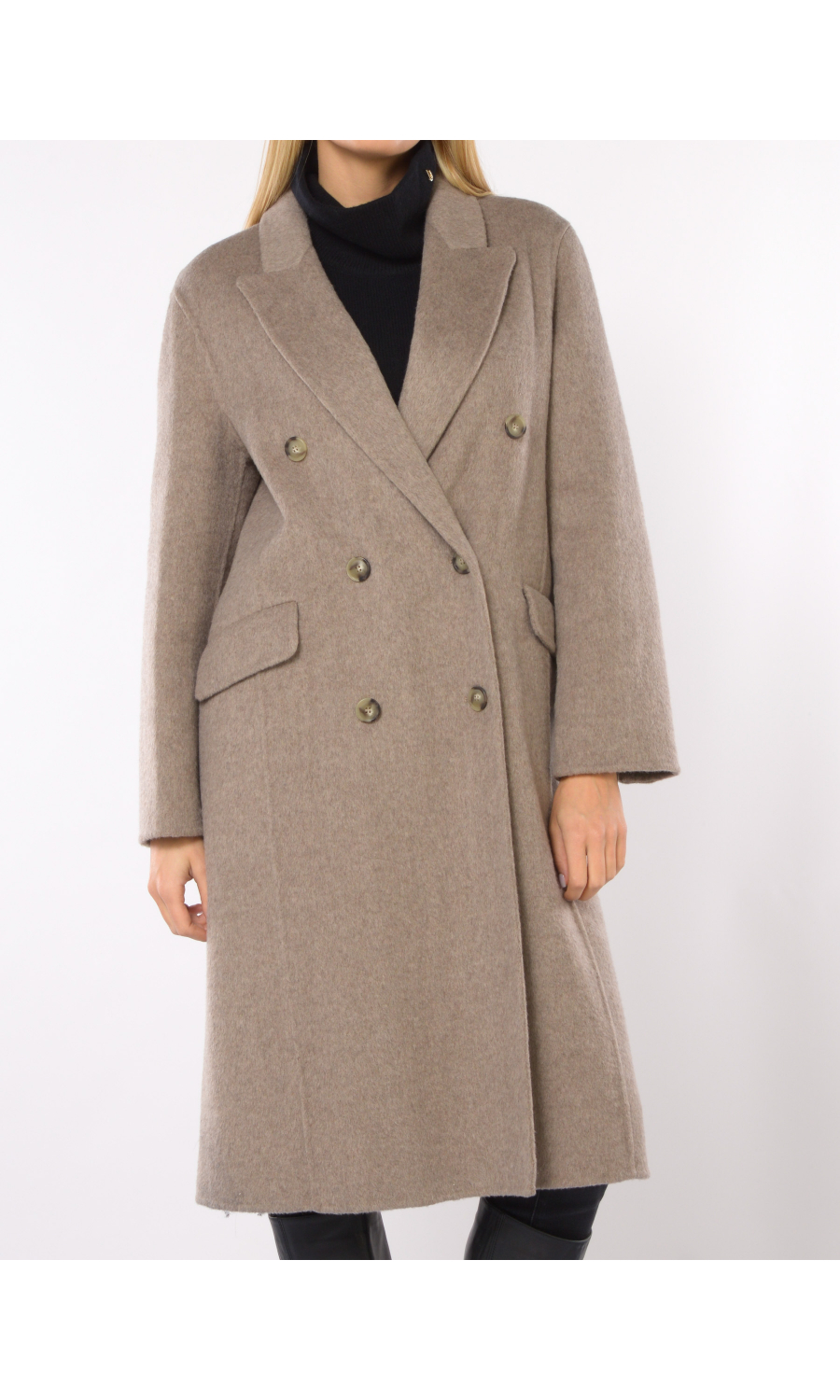 cappotto da donna Seventy in misto lana a doppiopetto