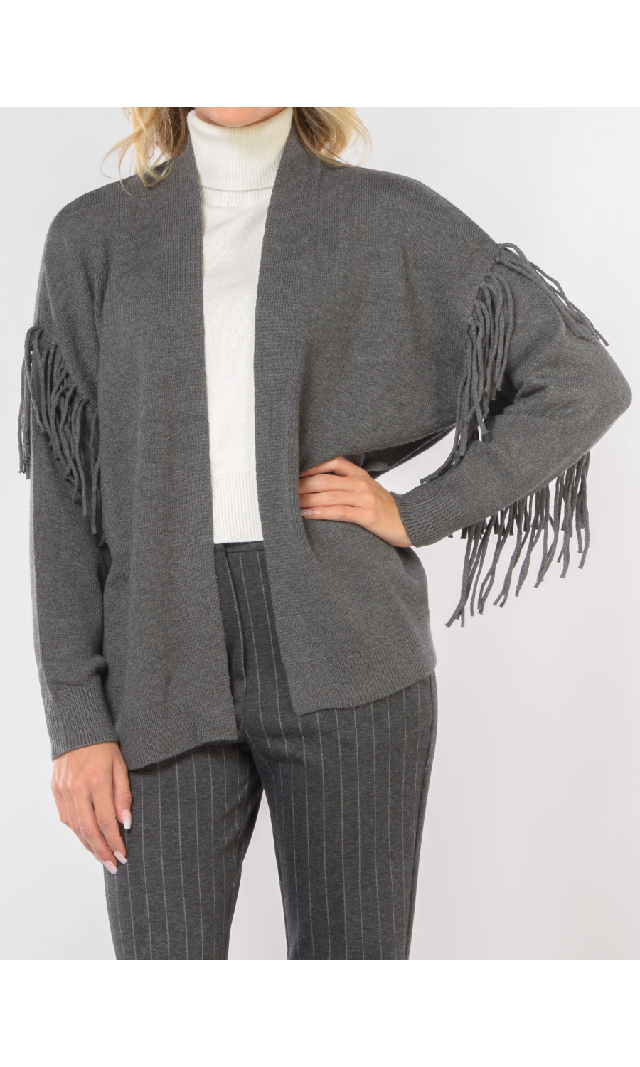 cardigan da donna Emme By Marella aperto con frange