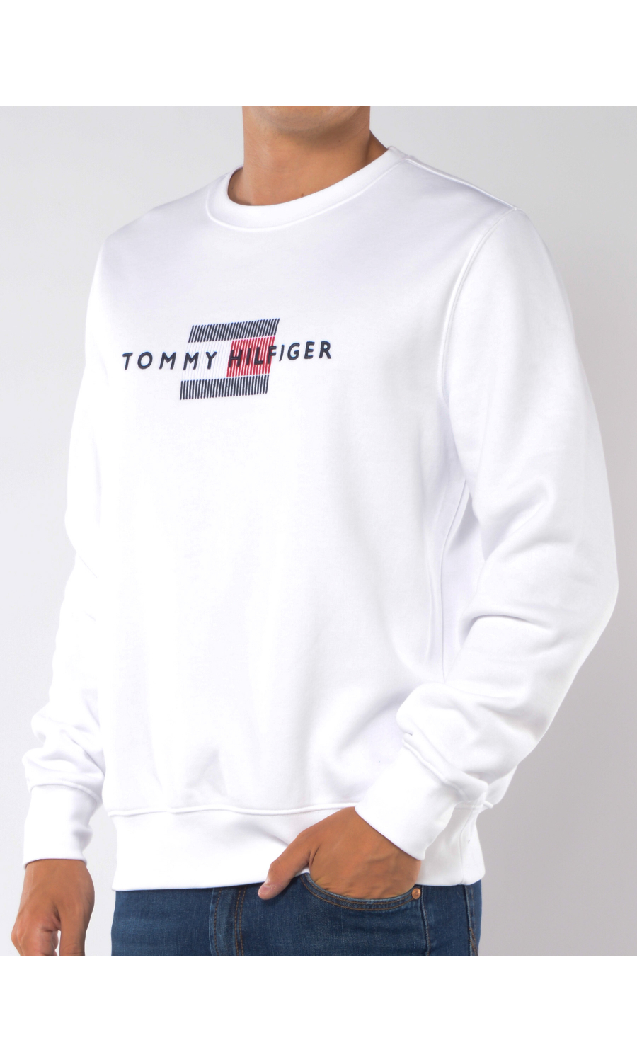 felpa da uomo Tommy Hilfiger girocollo con logo