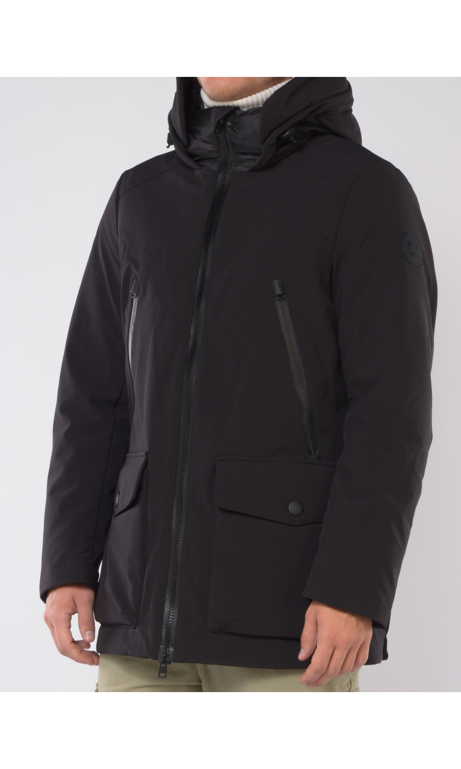 giaccone da uomo Woolrich parka in tech soft shell