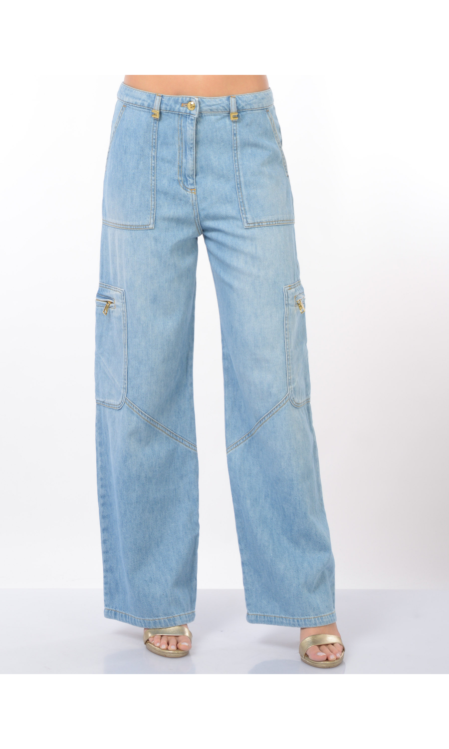 jeans da donna Elisabetta Franchi cargo delave'