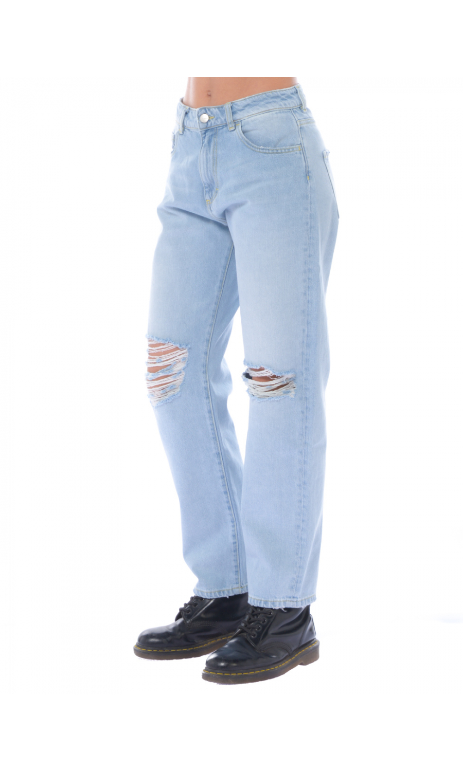 jeans da donna Icon Denim cinque tasche con rotture