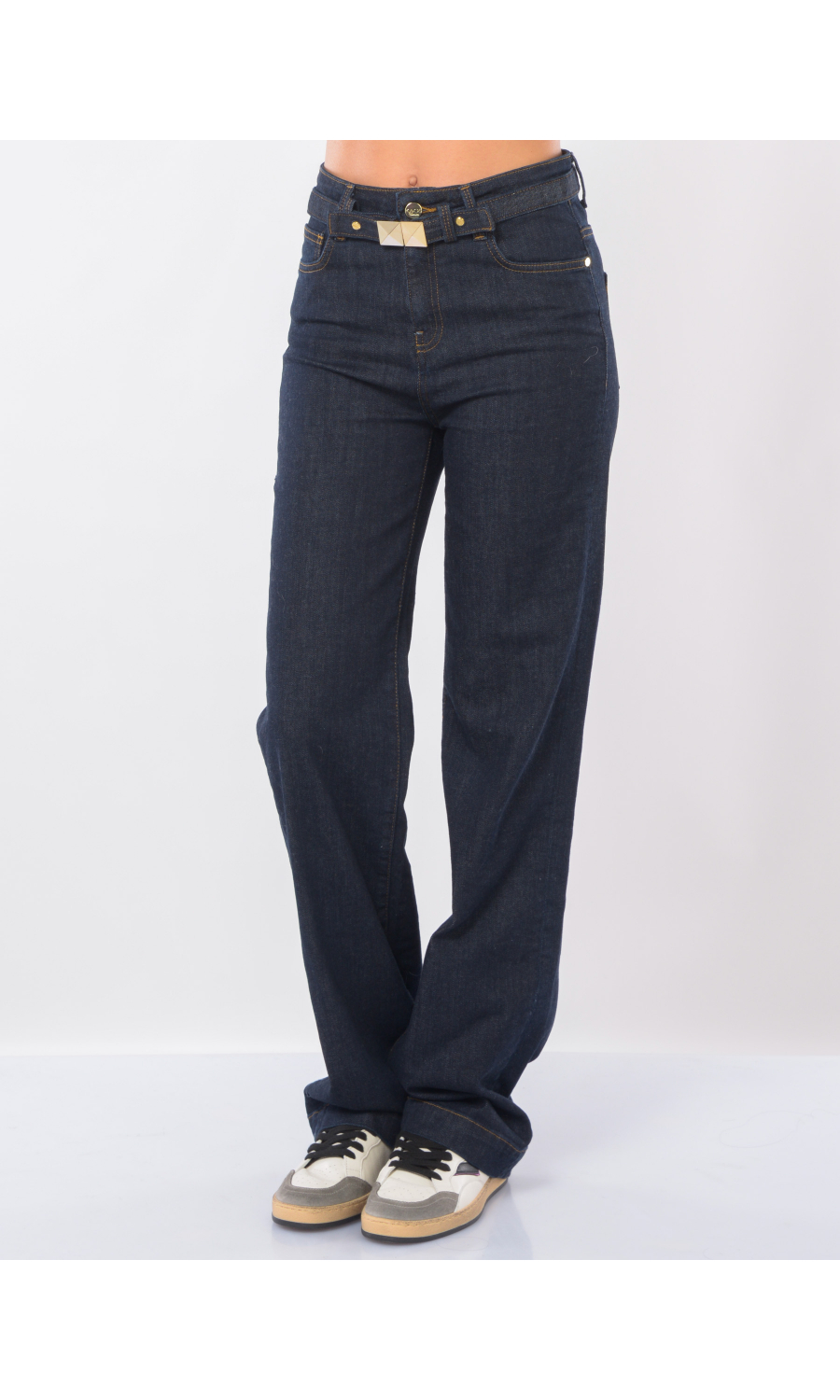 jeans da donna Kaos dritto con cintura