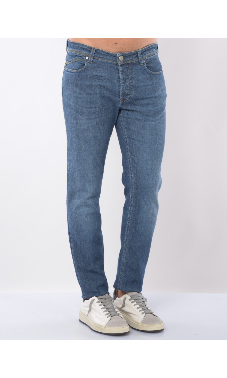 jeans da uomo Rehash stone washed con cuciture