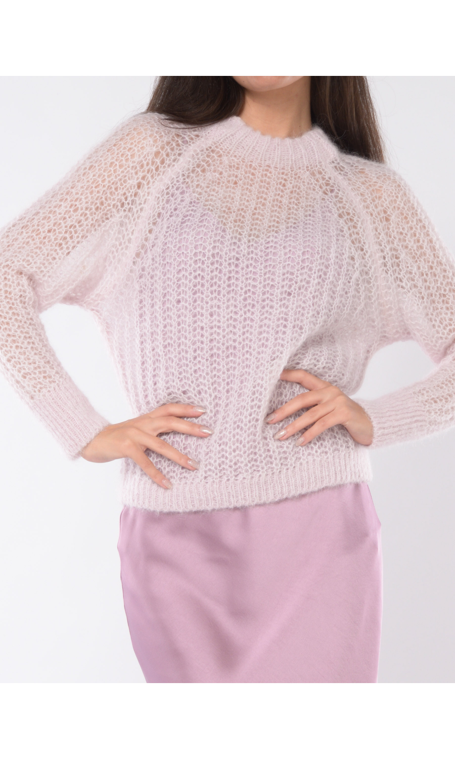 maglia da donna Emme By Marella traforata in mohair e alpaca