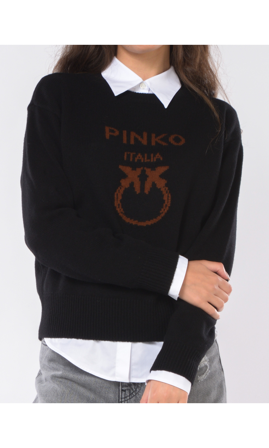 maglia da donna Pinko in lana con logo