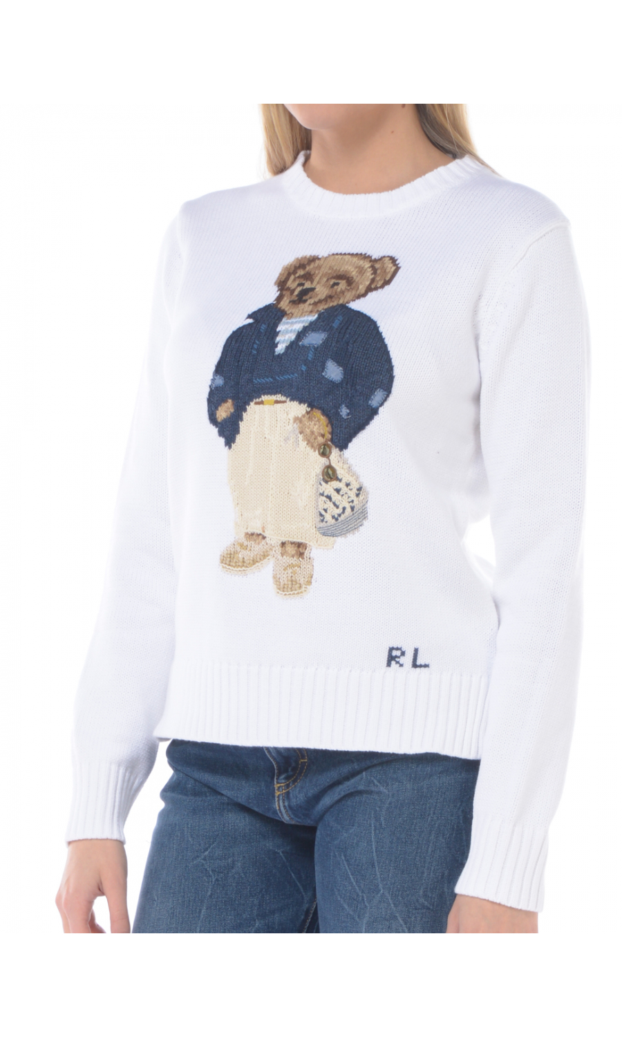 maglia da donna Ralph Lauren girocollo con Polo Bear