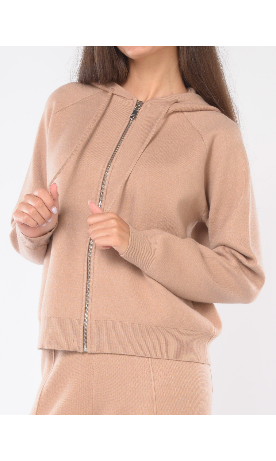 maglia da donna Seventy con cappuccio e zip