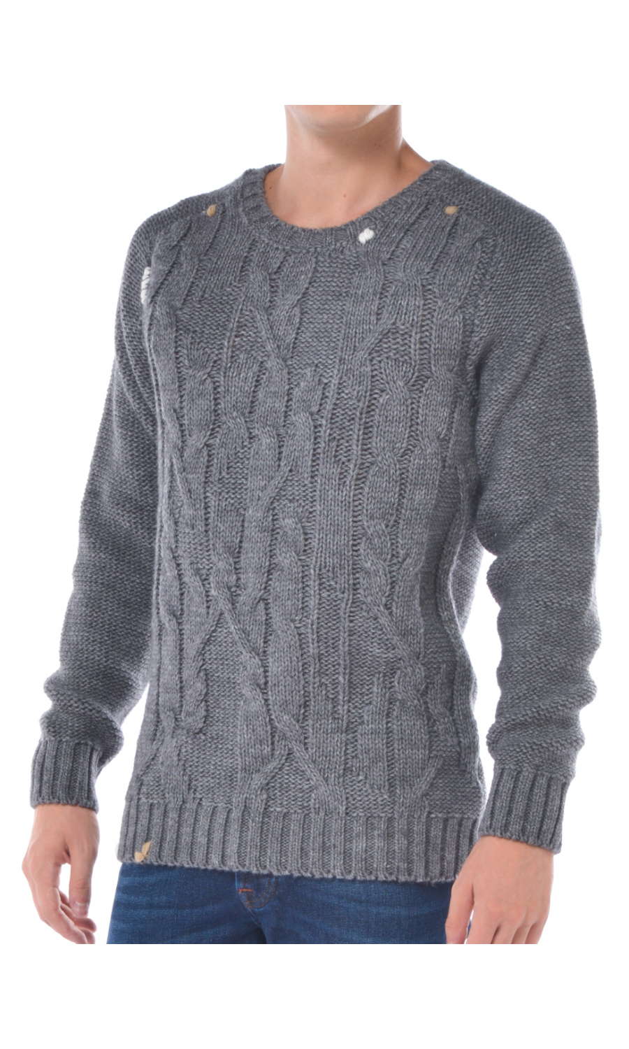 maglia da uomo Qb24 in lana con dettagli