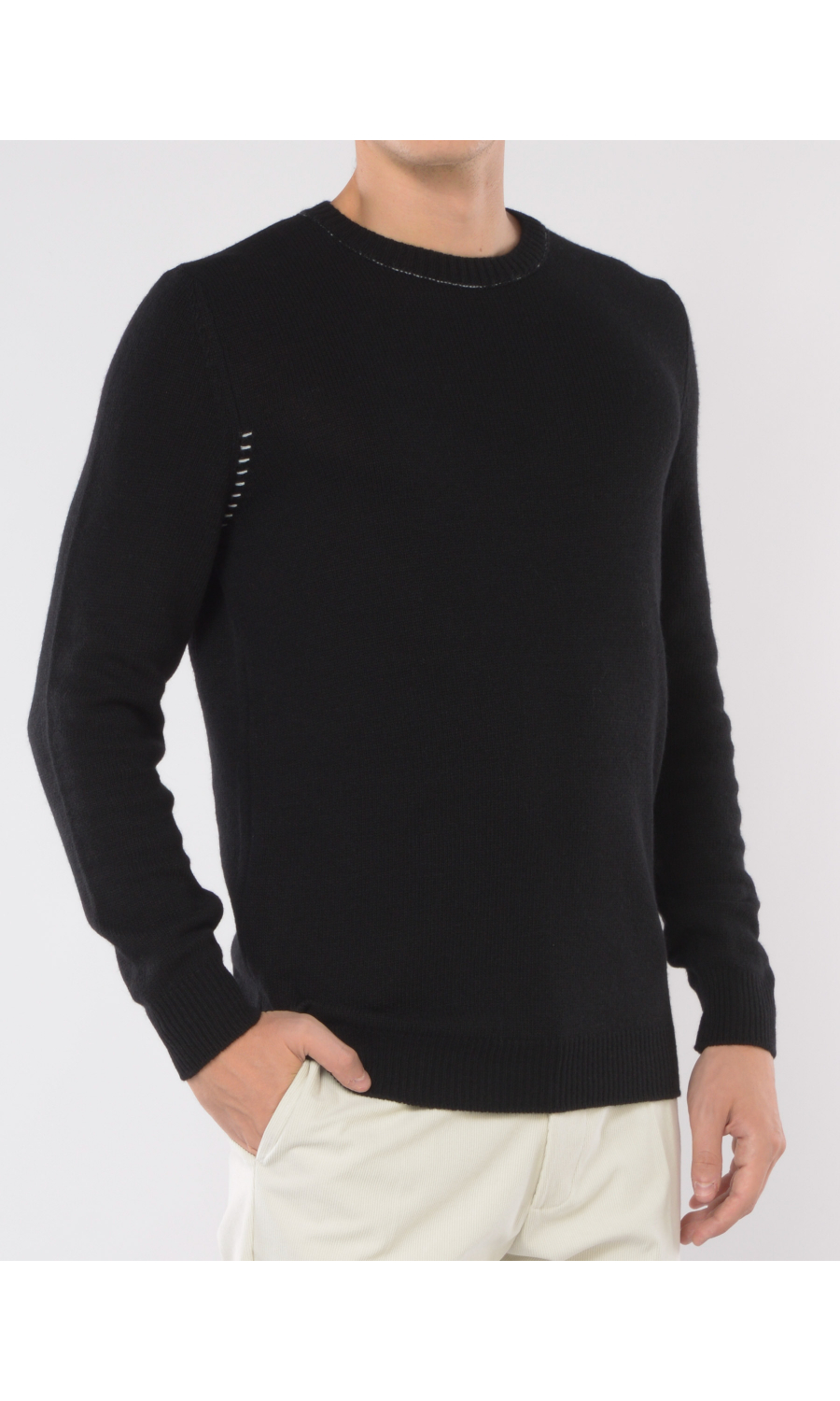 maglia da uomo Qb24 girocollo con cuciture