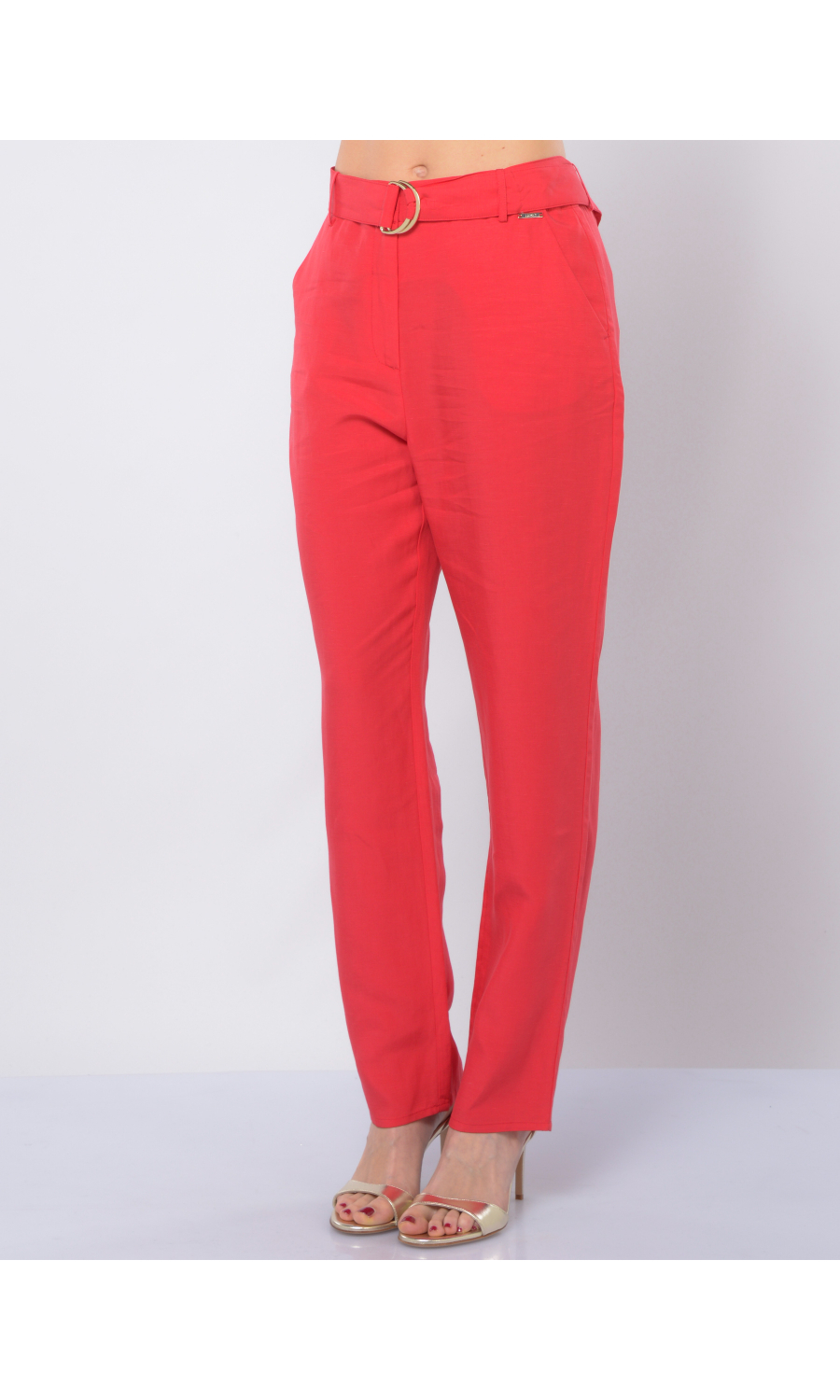 pantalone da donna Liu Jo in misto lino con cintura