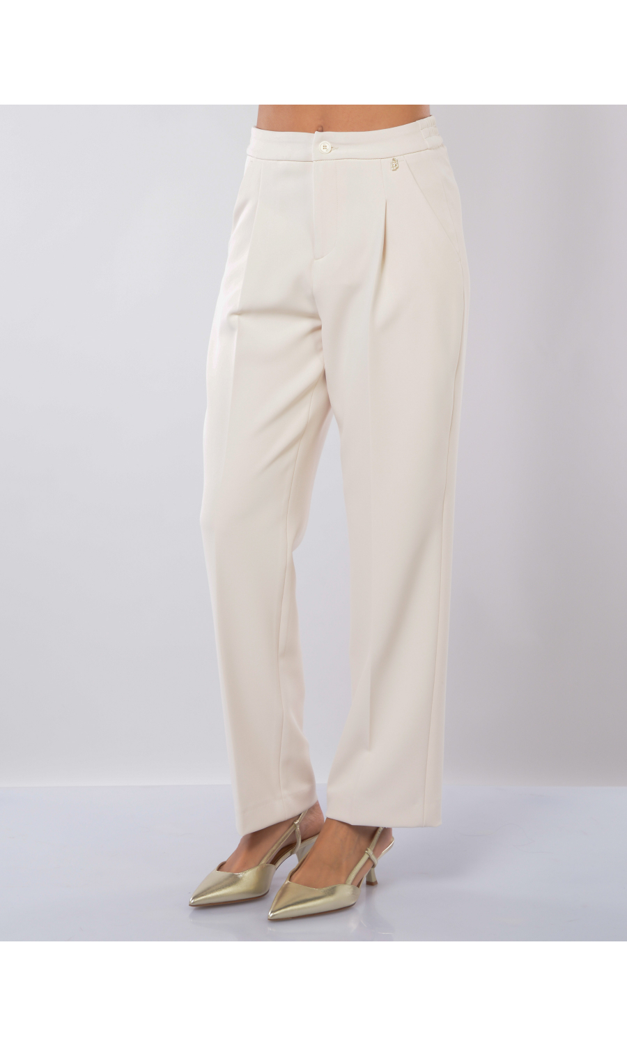 pantalone da donna Liu Jo con elastico e pinces