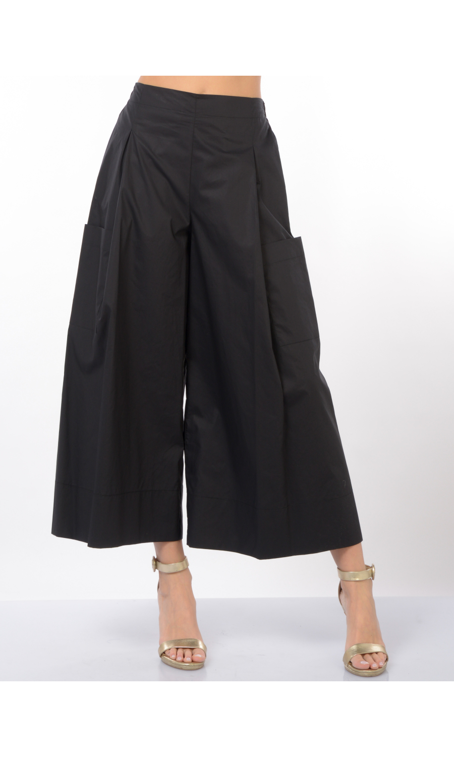 pantalone da donna Meimeij effetto gonna con pieghe