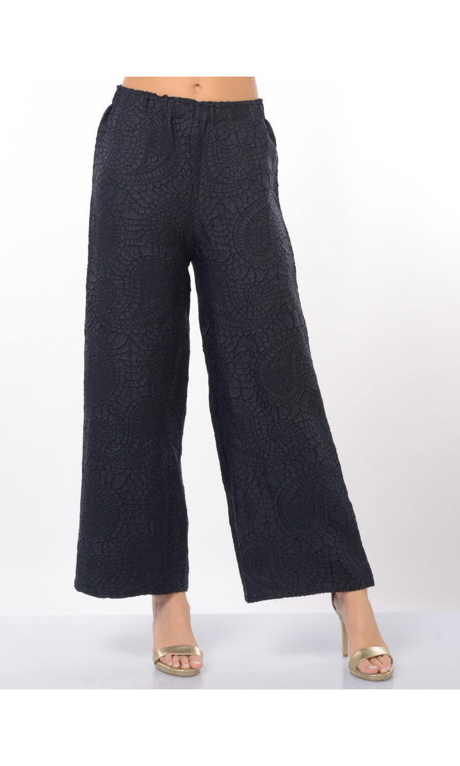 pantalone da donna Meimeij ampio a fantasia jacquard
