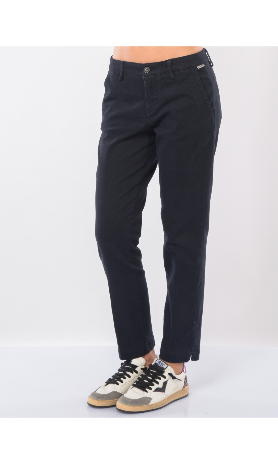 pantalone da donna Roy Roger's chino in cotone e lyocell