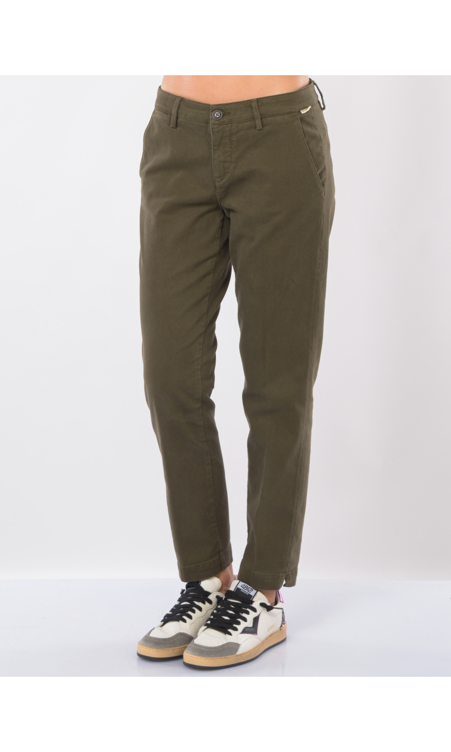 pantalone da donna Roy Roger's chino in cotone e lyocell