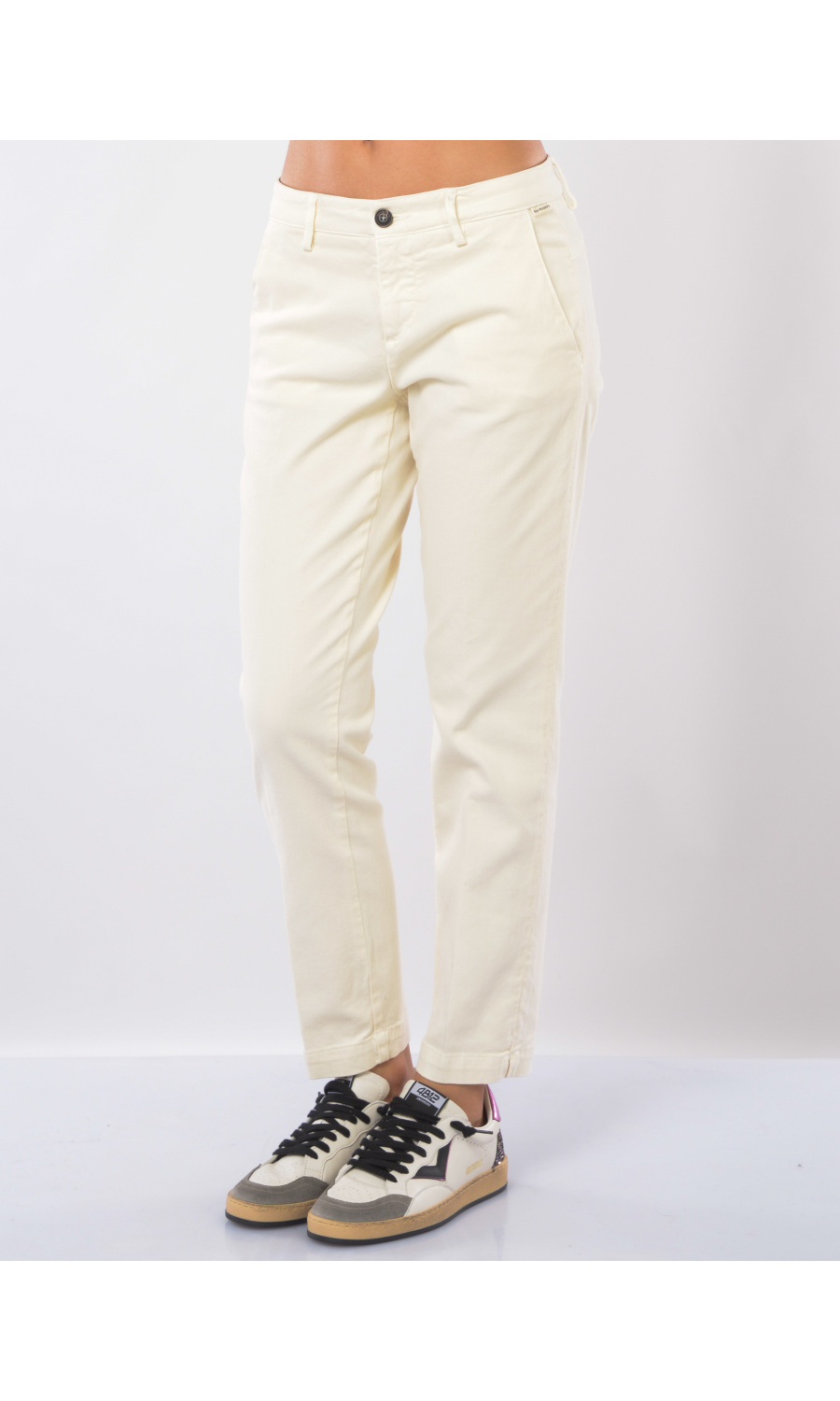 pantalone da donna Roy Roger's chino in cotone e lyocell