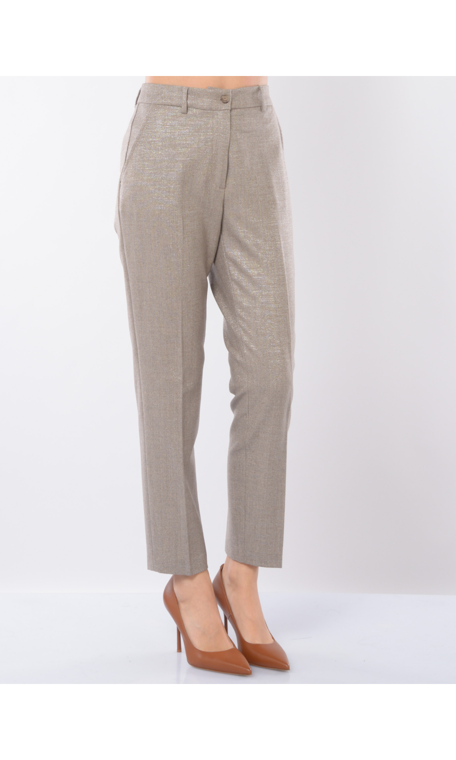 pantalone da donna Seventy chino in lana vergine con lurex