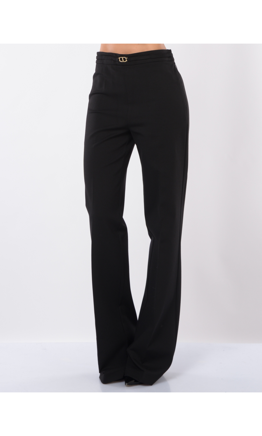 pantalone da donna Twinset in punto Milano con linea dritta