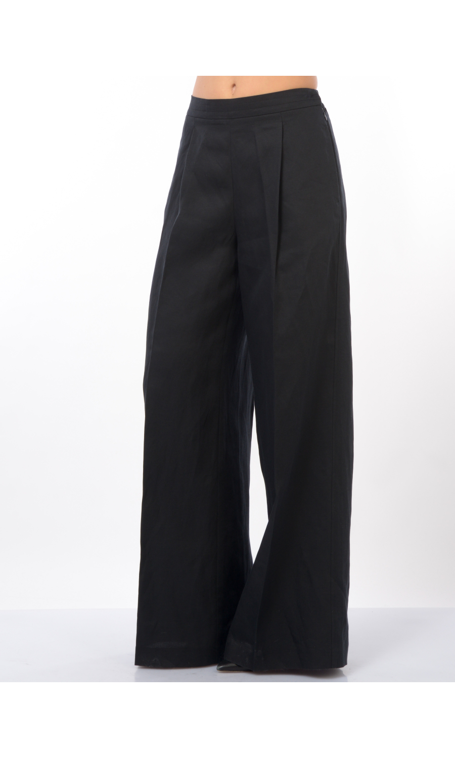 pantalone da donna Twinset a palazzo in misto lino