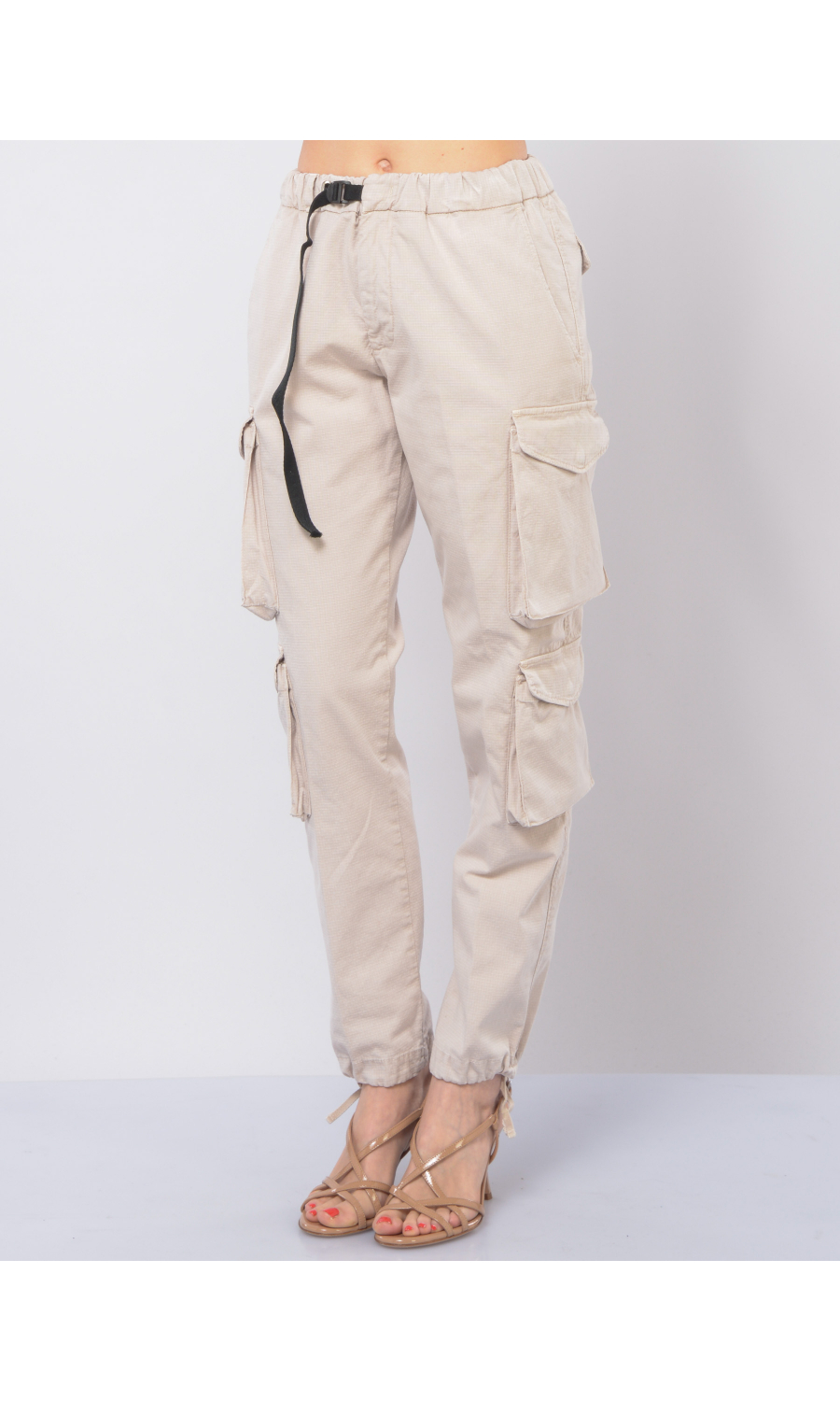 pantalone da donna White Sand cargo microquadro