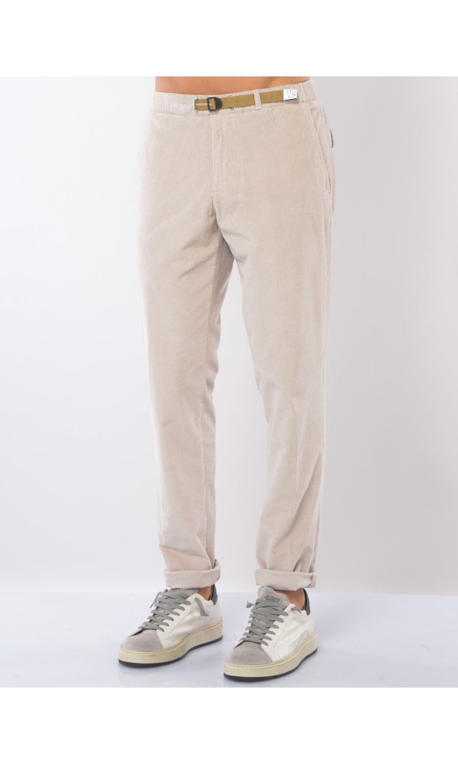 pantalone da uomo White Sand chino in velluto