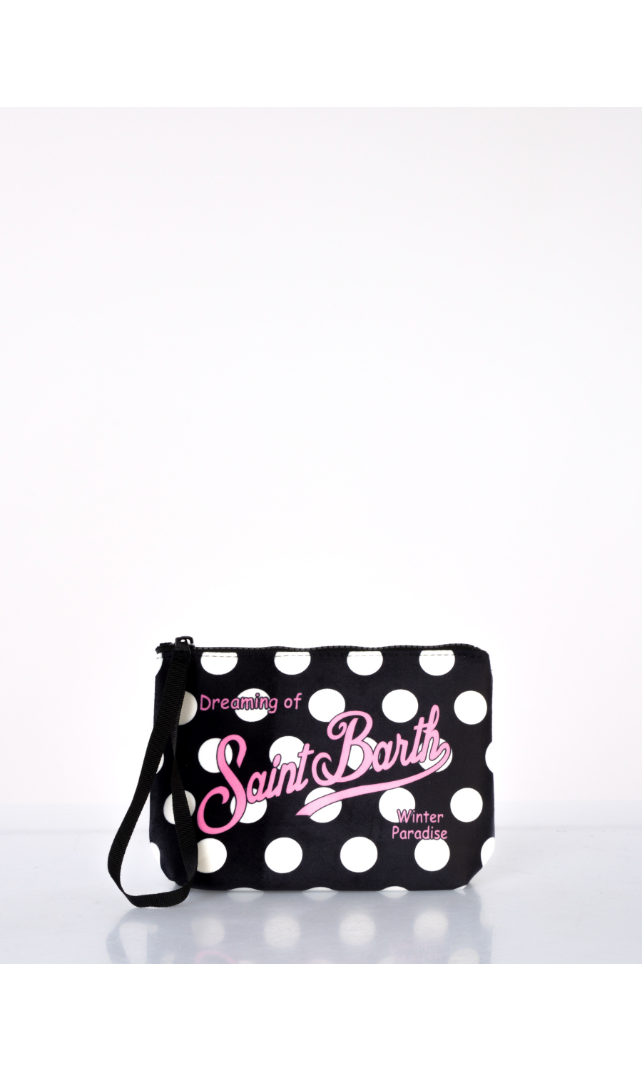 pochette da donna Mc2 Saint Barth in velluto a pois con logo