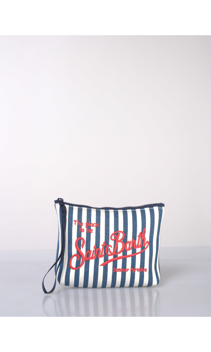 pochette da uomo Mc2 Saint Barth a righe effetto denim