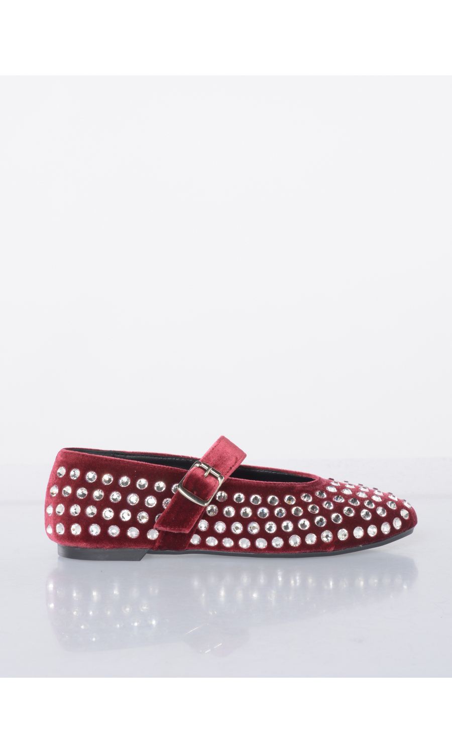 scarpa da donna Ovye mary jane in velluto con strass