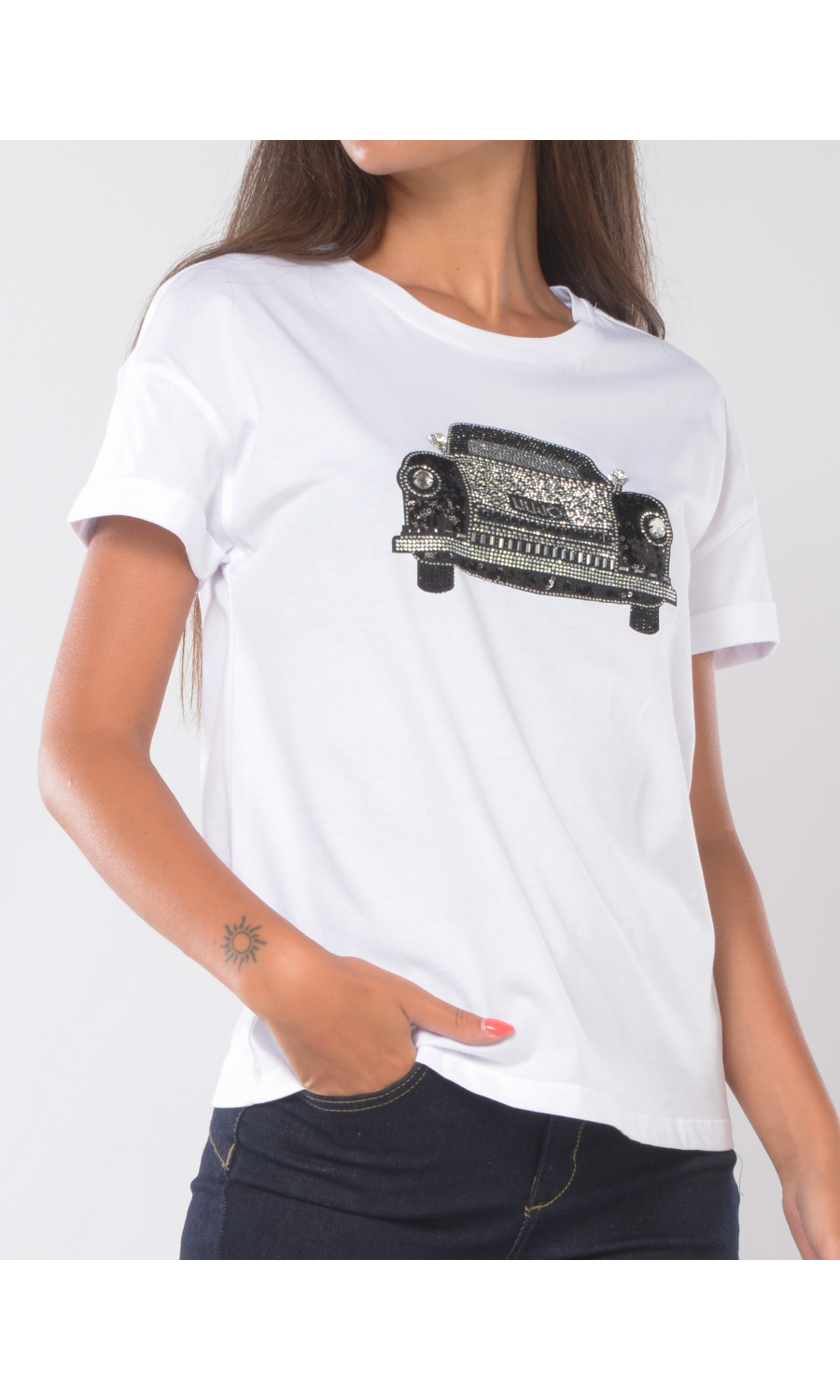 t Shirt da donna Liu Jo con stampa e strass