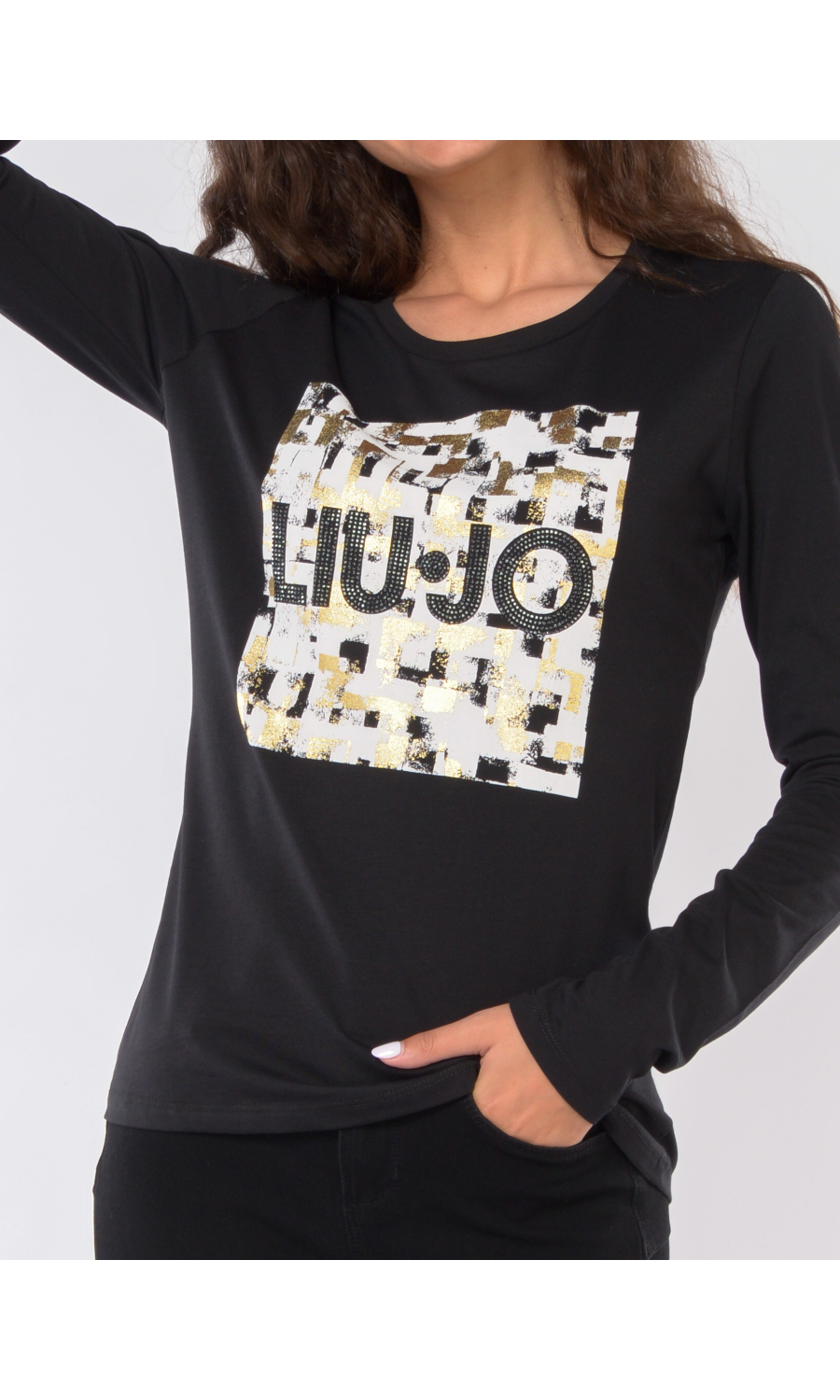 t Shirt da donna Liu Jo a manica lunga con logo