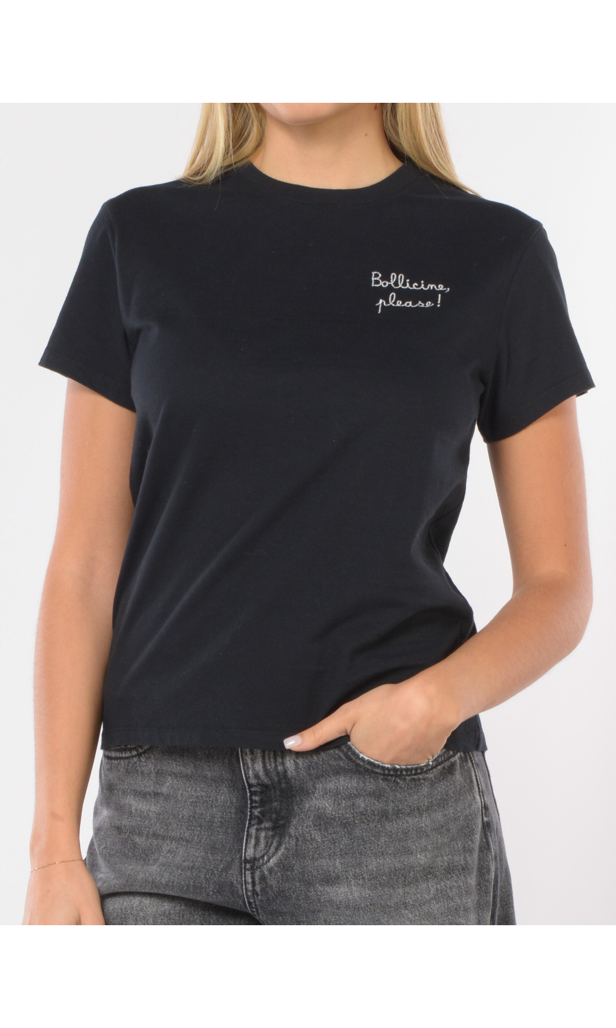 t Shirt da donna Mc2 Saint Barth Bollicine Please a manica corta