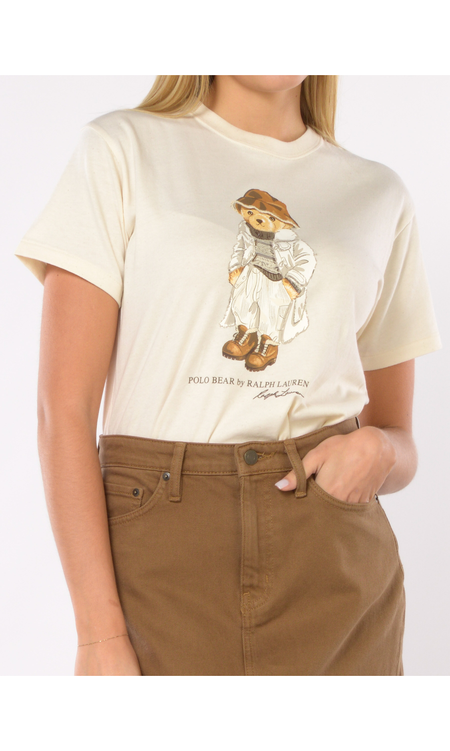 t Shirt da donna Ralph Lauren girocollo con Polo Bear