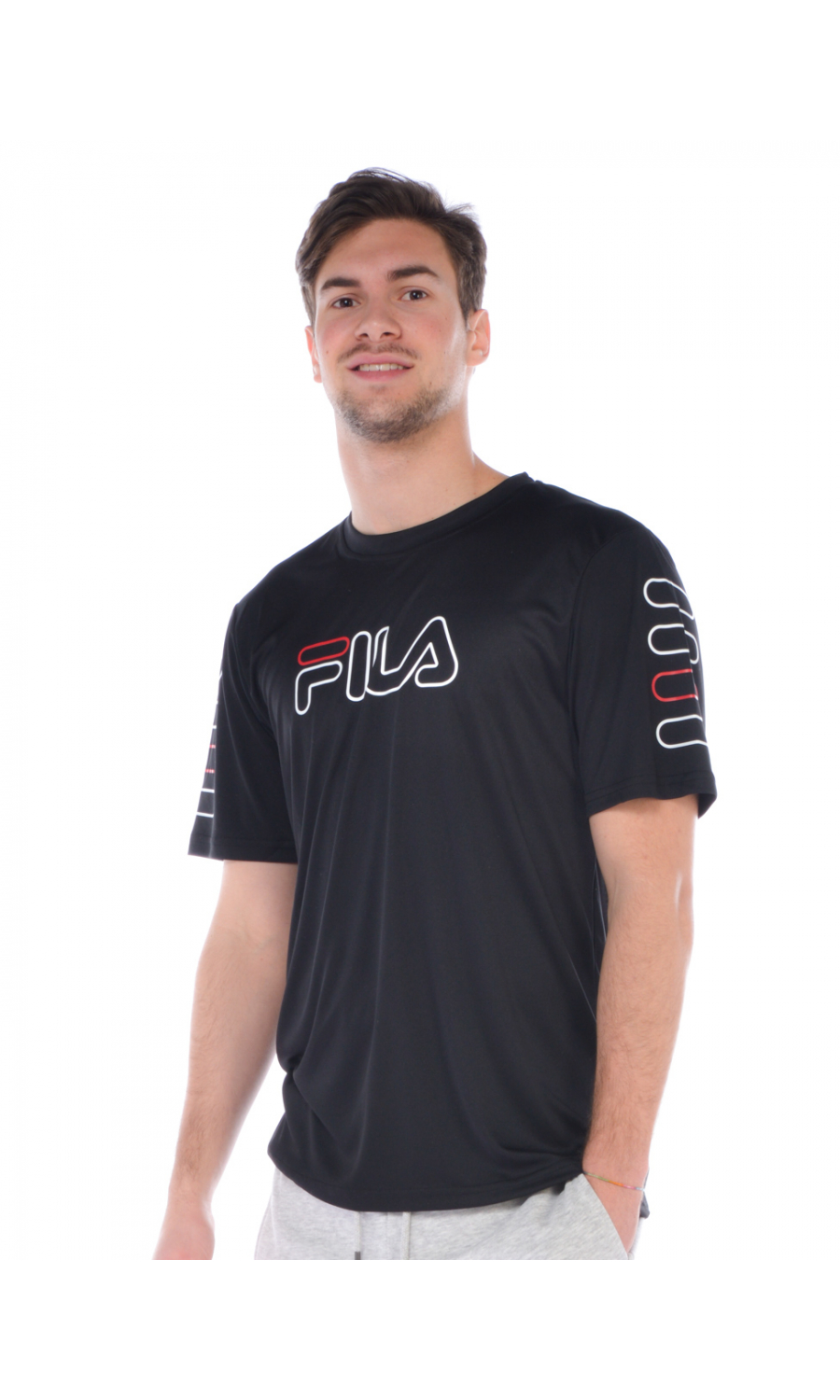 t-shirt uomo Fila in tessuto tecnico logo