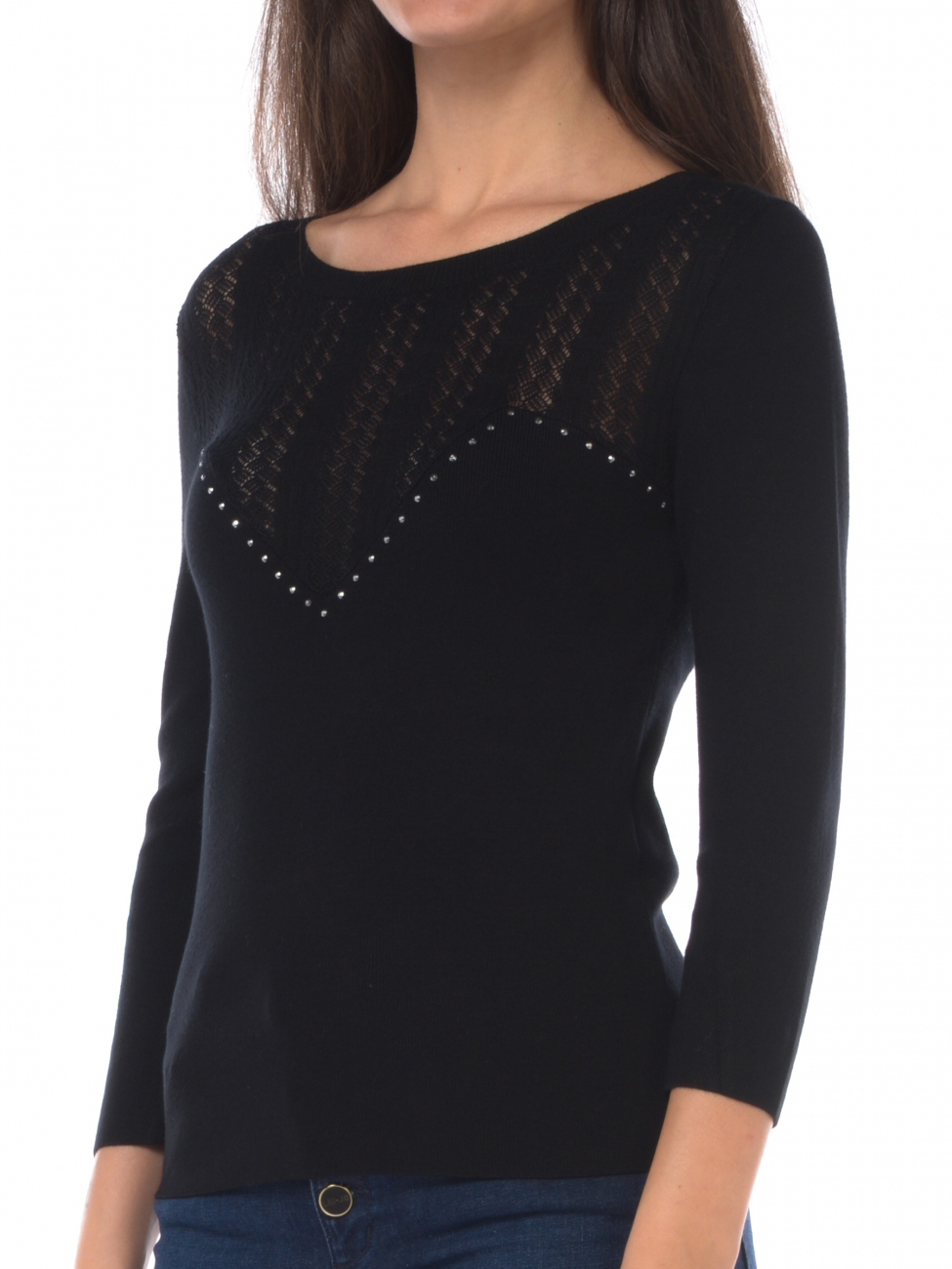 Liu Jo blusa donna con inserto in pizzo