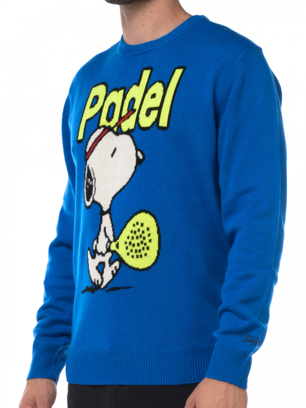 Maglia da uomo Mc2 Saint Barth Snoopy Padel Lover con ricamo HERON S