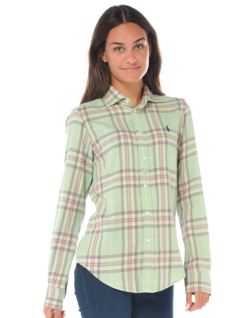 Camicia da donna Ralph Lauren a quadri con logo - 211843389