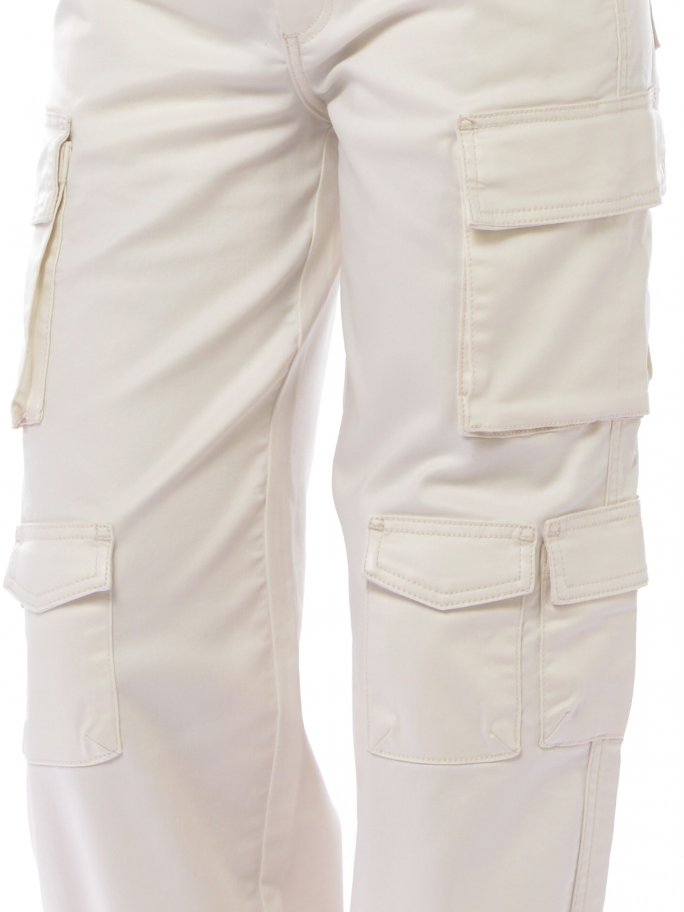 Pantaloni donna cargo bottoni caviglie