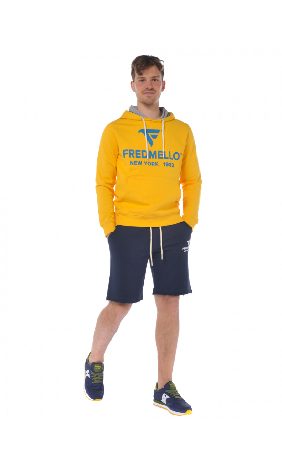 Bermuda da uomo Fred Mello in felpa con logo FM22S02EF